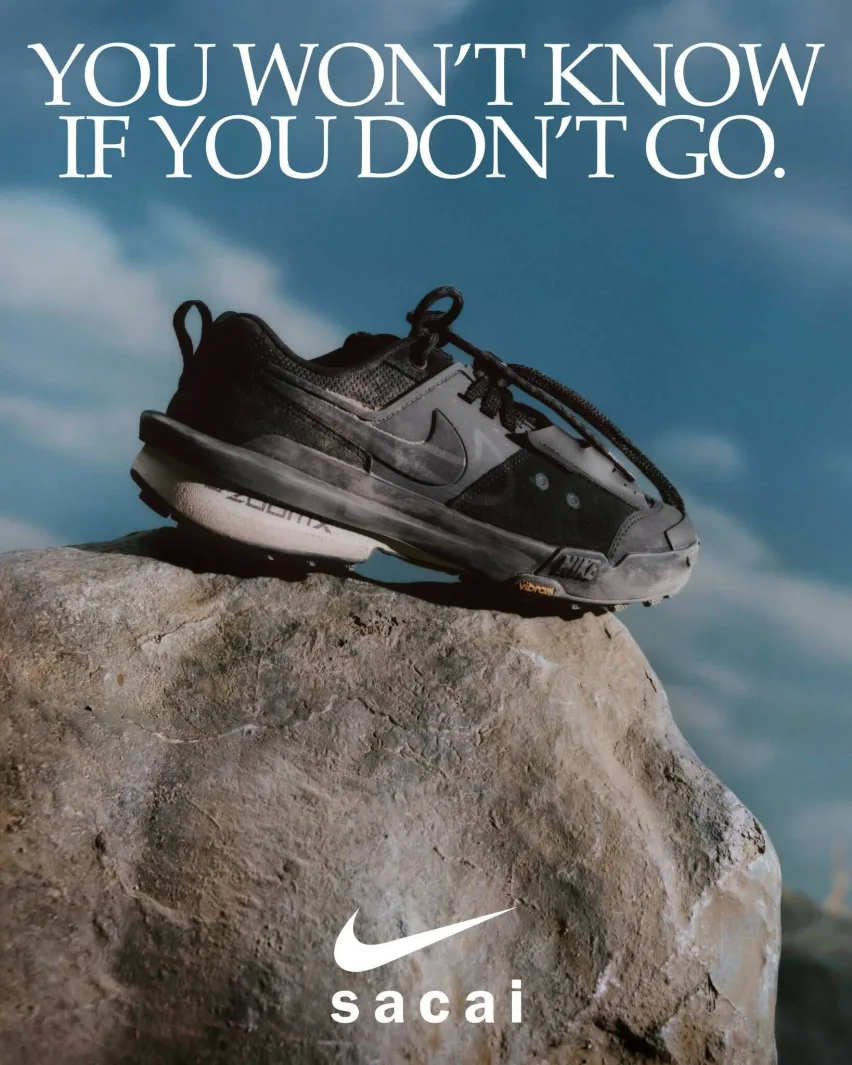 9 мая, в пятницу, Nike и Sacai выпустят новые кроссовки Zegamadome в трёх ярких расцветках