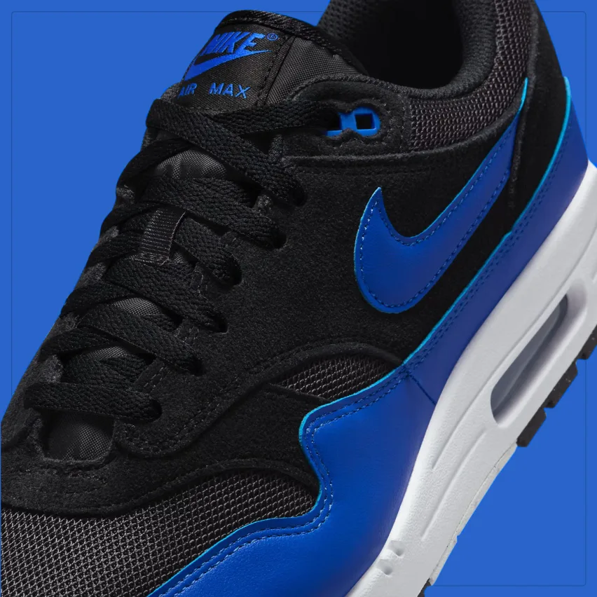 Nike представила фотографии будущих кроссовок Nike Air Max 1 «Black Hyper Royal»