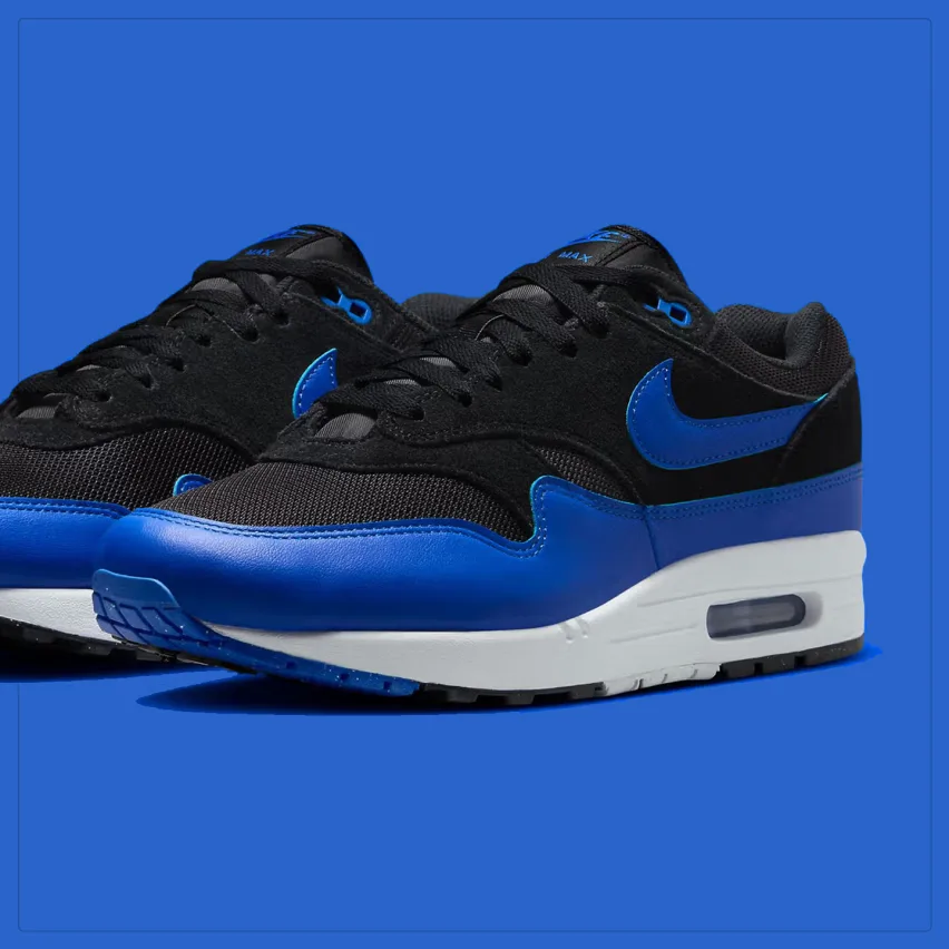 Nike представила фотографии будущих кроссовок Nike Air Max 1 «Black Hyper Royal»