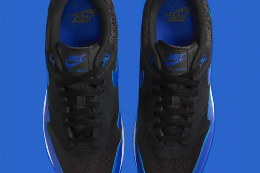 Nike представила фотографии будущих кроссовок Nike Air Max 1 «Black Hyper Royal»