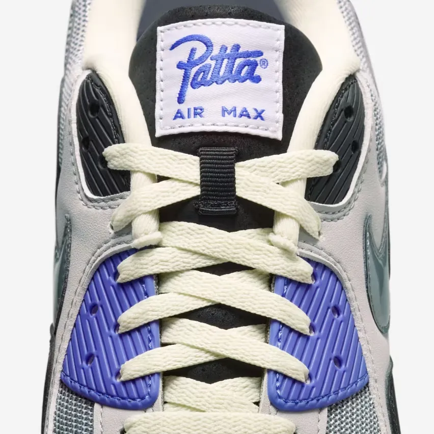 Официальные изображения и дата выхода Patta x Nike Air Max 90 Waves «Sapphire» и «Cyber»