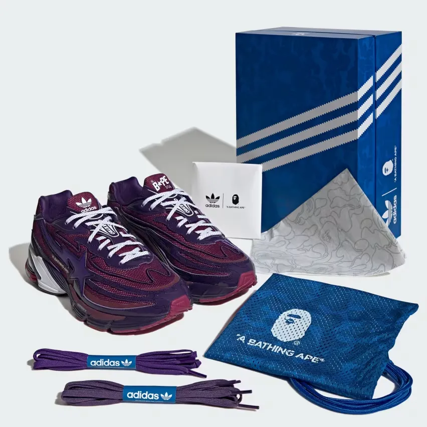 Три цветовых решения кроссовок Orketro от BAPE и Adidas