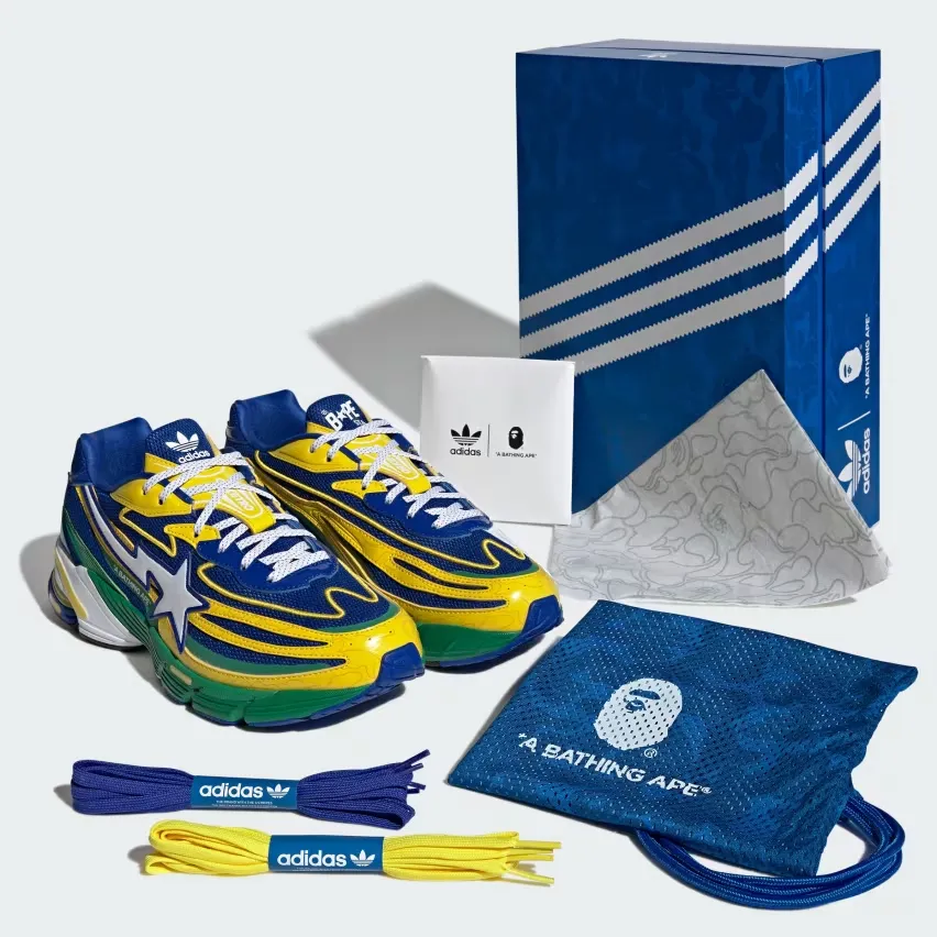 Три цветовых решения кроссовок Orketro от BAPE и Adidas