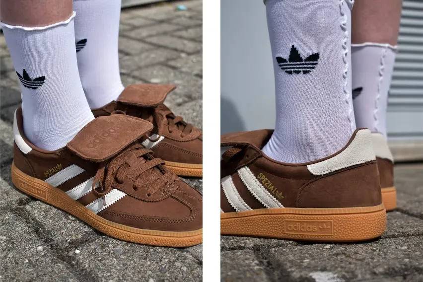 Современный ретро-стиль: кроссовки Adidas Handball Spezial «Preloved Brown» - маст-хэв для модниц