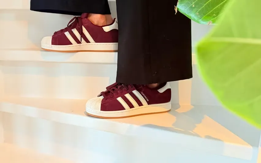 Модный цвет этого осени! Что вы думаете о прекрасных кроссовках adidas Superstar «Maroon Off White»?